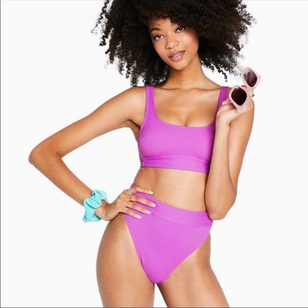 Stoney Clover Lane x Target Women’s High-Waist Ribbed Bikini Bottom SS. - Picture 2 of 9